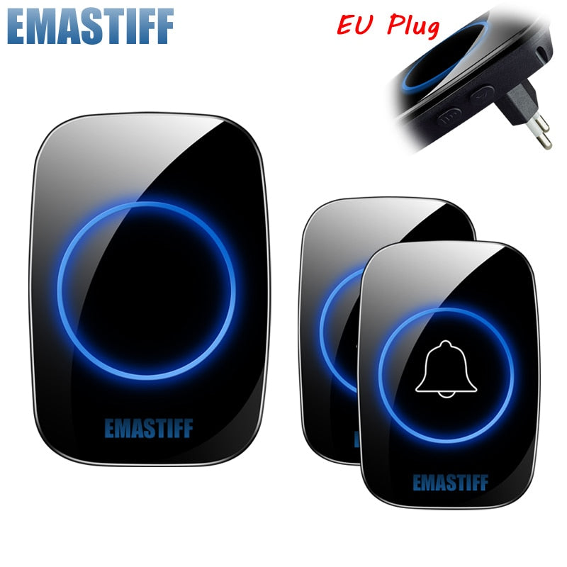 New Home Welcome Doorbell  Intelligent Wireless Doorbell Waterproof 300M Remote EU AU UK US Plug smart Door Bell Chime