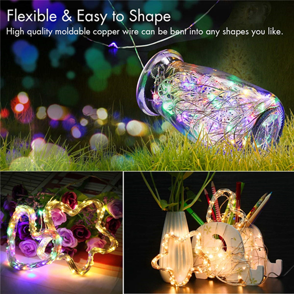 12M 100LED 8 Modes String Light USB Holiday Christmas Decorative Lamp for Home Indoor Party Wedding Garland