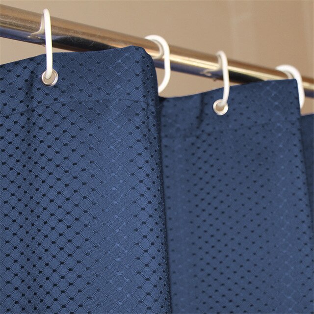 Delicate Jacquard Thick Polyester Fabric Shower Curtain Solid Color Waterproof Bathroom Shower Curtain Hotel Toilet Partition