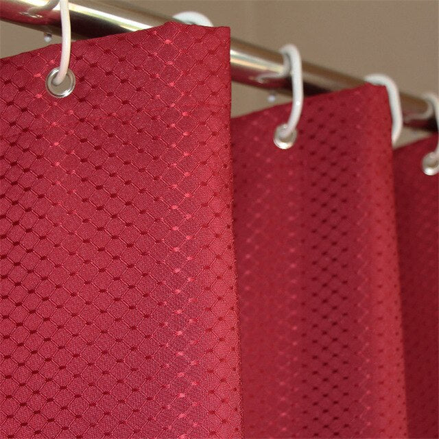 Delicate Jacquard Thick Polyester Fabric Shower Curtain Solid Color Waterproof Bathroom Shower Curtain Hotel Toilet Partition