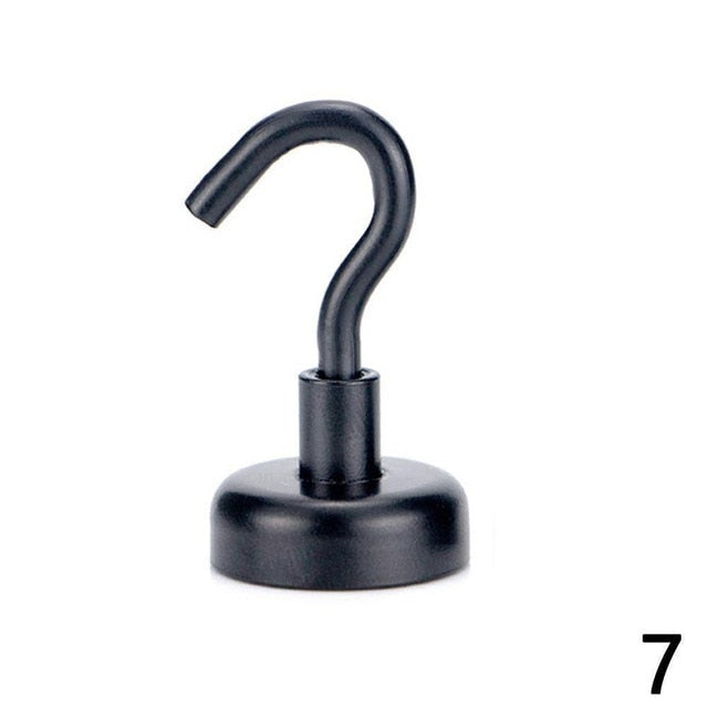 Magnetic Hooks Powerful Hook Magnet Holder 10kg Suction Wall Hook Holder Support Hardware Magnetic Tool Silver