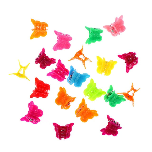 Mixed Color Butterfly Hair Clips Grip Claw Barrettes