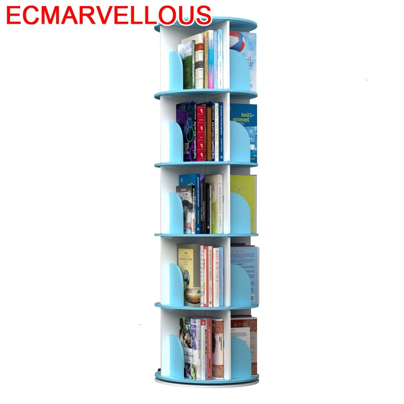 Estanteria Decoration Industrielle Libreria Legno Rotatable Rotate Librero Book Rack Home Furniture Bookcase Bookshelf Case