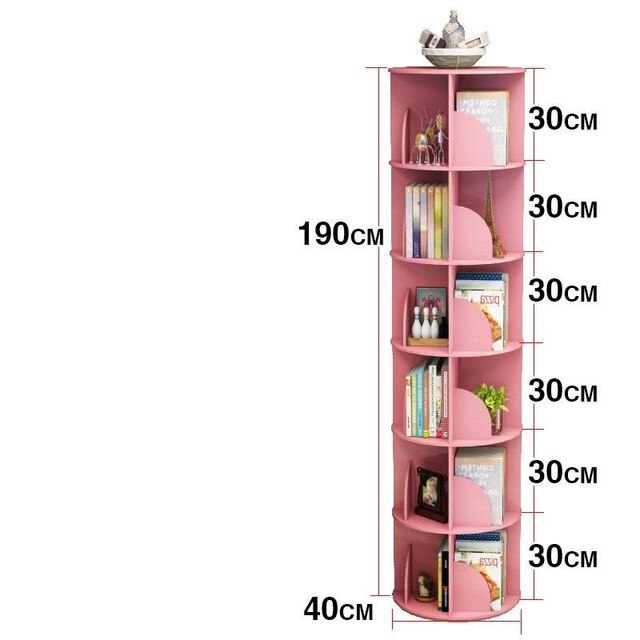 Estanteria Decoration Industrielle Libreria Legno Rotatable Rotate Librero Book Rack Home Furniture Bookcase Bookshelf Case