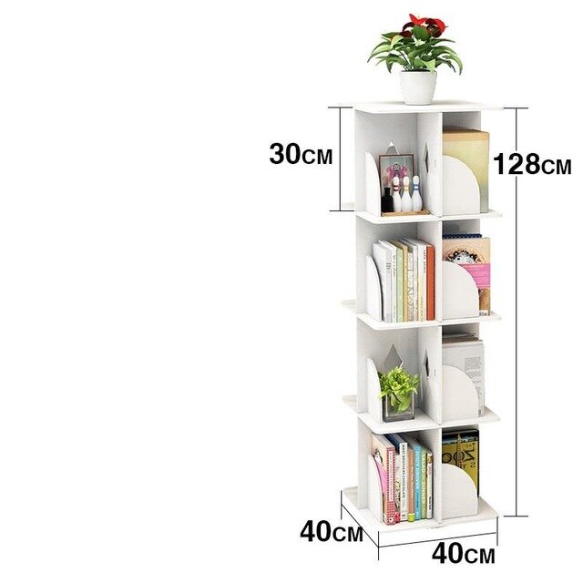 Estanteria Decoration Industrielle Libreria Legno Rotatable Rotate Librero Book Rack Home Furniture Bookcase Bookshelf Case