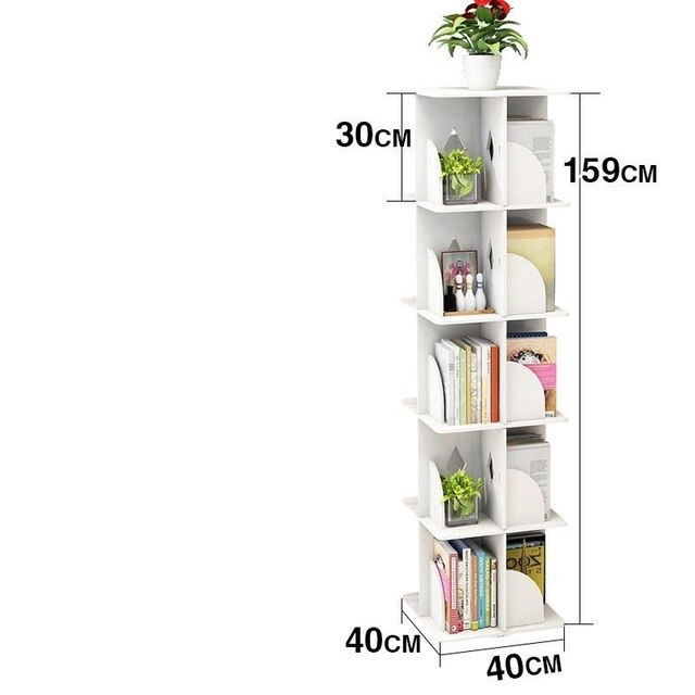 Estanteria Decoration Industrielle Libreria Legno Rotatable Rotate Librero Book Rack Home Furniture Bookcase Bookshelf Case