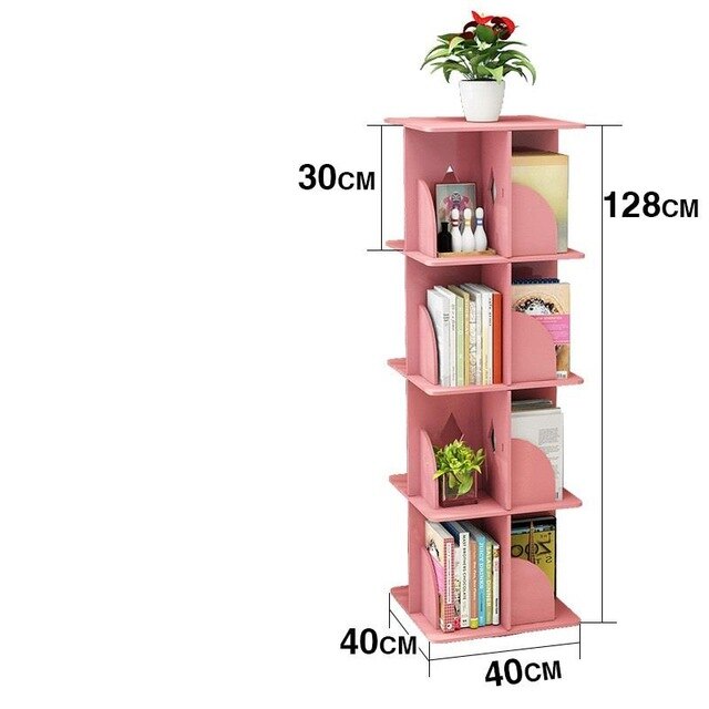 Estanteria Decoration Industrielle Libreria Legno Rotatable Rotate Librero Book Rack Home Furniture Bookcase Bookshelf Case