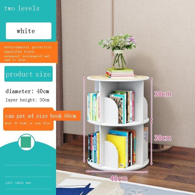 Estanteria Decoration Industrielle Libreria Legno Rotatable Rotate Librero Book Rack Home Furniture Bookcase Bookshelf Case