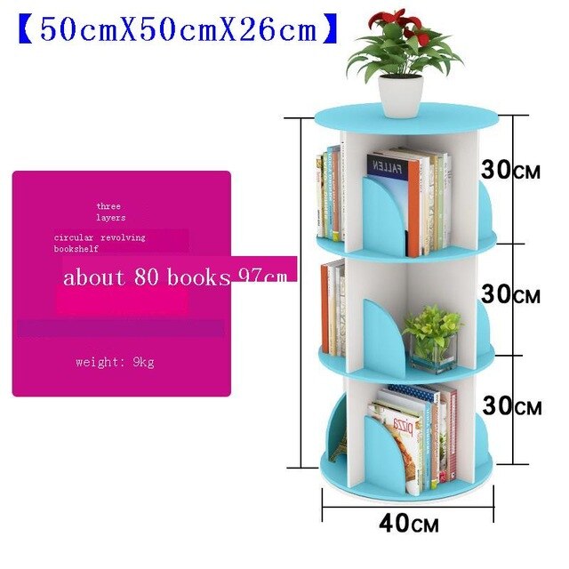 Estanteria Decoration Industrielle Libreria Legno Rotatable Rotate Librero Book Rack Home Furniture Bookcase Bookshelf Case