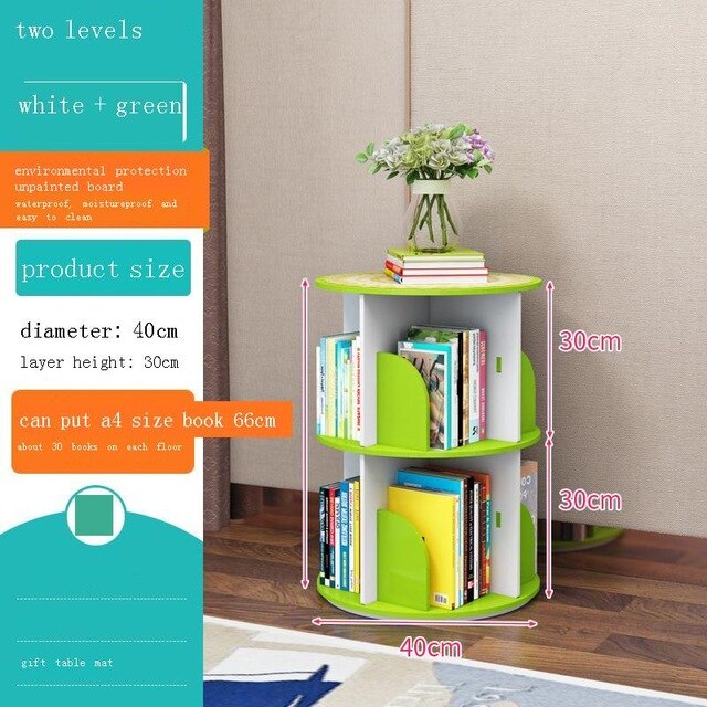 Estanteria Decoration Industrielle Libreria Legno Rotatable Rotate Librero Book Rack Home Furniture Bookcase Bookshelf Case