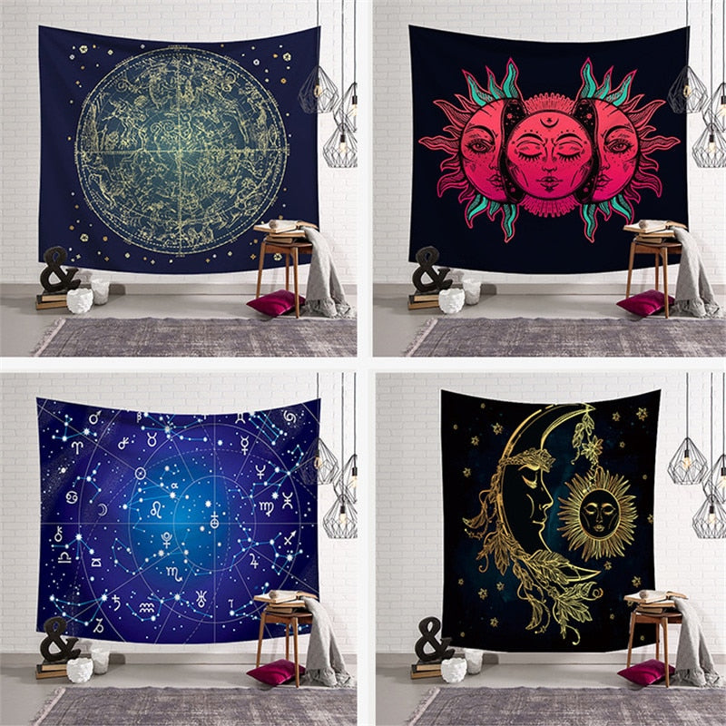 Wall Hanging Tapestry 150*150 CM Seawater Square Tapestry bed Carpet Throw Yoga Mat boho decor Traveling Camping wall Tapestry