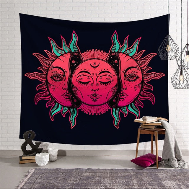 Wall Hanging Tapestry 150*150 CM Seawater Square Tapestry bed Carpet Throw Yoga Mat boho decor Traveling Camping wall Tapestry