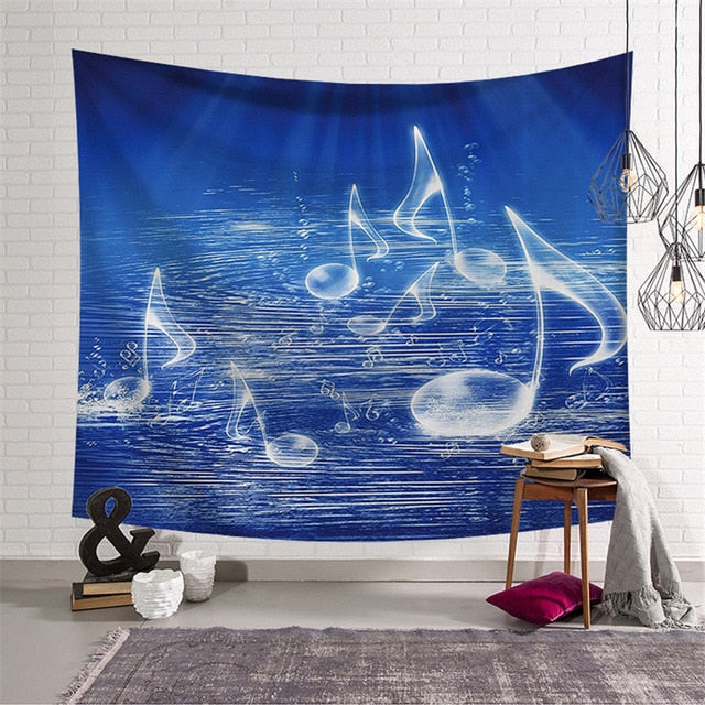 Wall Hanging Tapestry 150*150 CM Seawater Square Tapestry bed Carpet Throw Yoga Mat boho decor Traveling Camping wall Tapestry