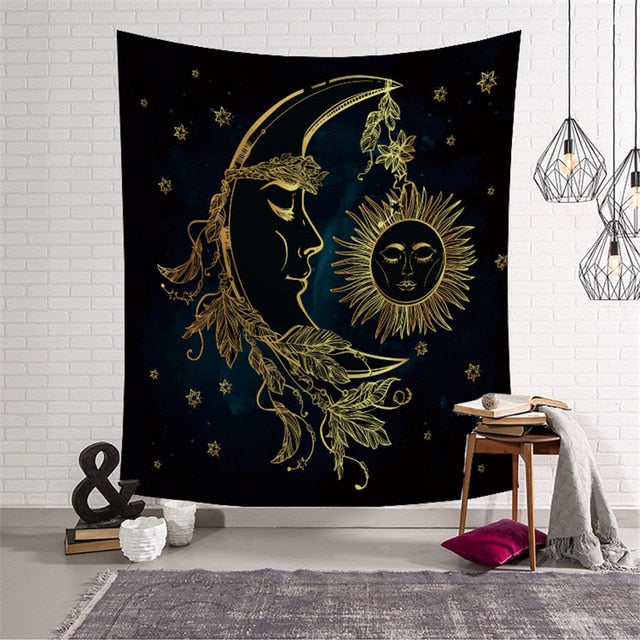 Wall Hanging Tapestry 150*150 CM Seawater Square Tapestry bed Carpet Throw Yoga Mat boho decor Traveling Camping wall Tapestry