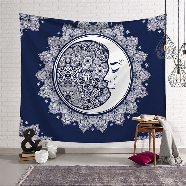 Wall Hanging Tapestry 150*150 CM Seawater Square Tapestry bed Carpet Throw Yoga Mat boho decor Traveling Camping wall Tapestry