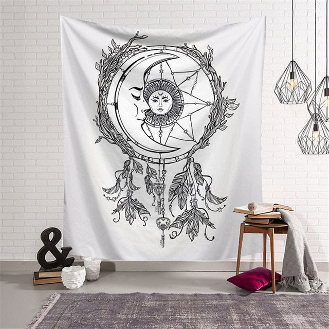 Wall Hanging Tapestry 150*150 CM Seawater Square Tapestry bed Carpet Throw Yoga Mat boho decor Traveling Camping wall Tapestry