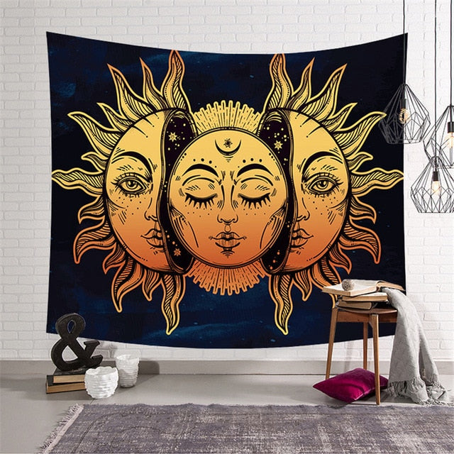 Wall Hanging Tapestry 150*150 CM Seawater Square Tapestry bed Carpet Throw Yoga Mat boho decor Traveling Camping wall Tapestry