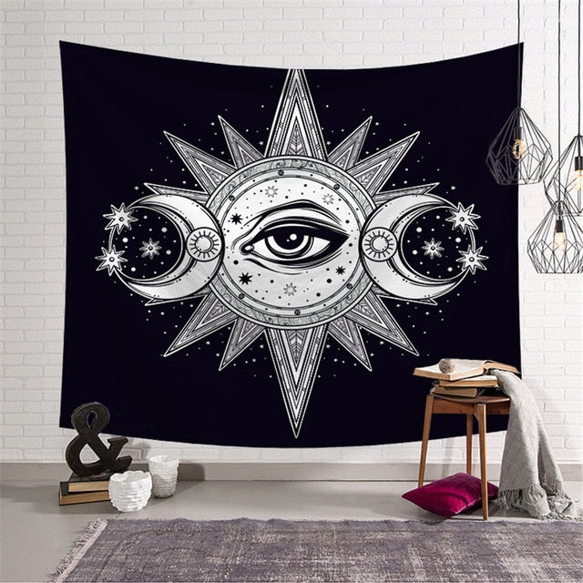 Wall Hanging Tapestry 150*150 CM Seawater Square Tapestry bed Carpet Throw Yoga Mat boho decor Traveling Camping wall Tapestry