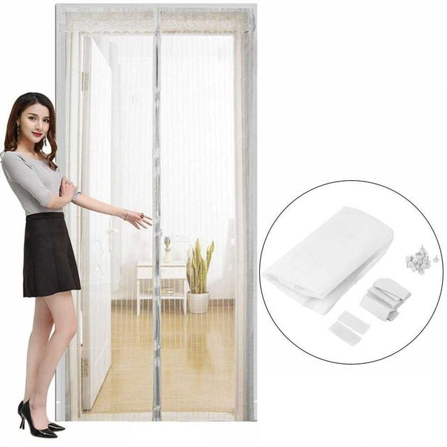 Hot Summer Anti Mosquito Insect Fly Bug Curtains Magnetic Net Mesh Automatic Closing Door Screen Kitchen Curtain