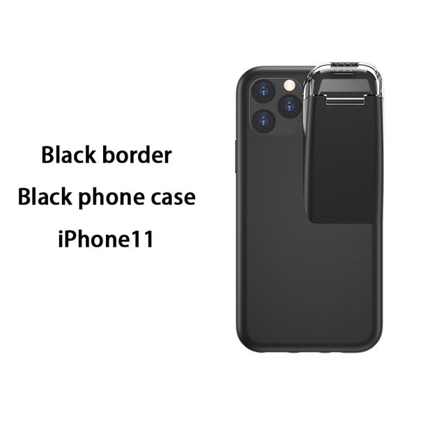 AirPod Charging Case Phone Case 2 in 1 for iPhones 11 Pro Max 6 6s 6 8 Plus Color Back Cover Gift Accessories for Mobile Phones