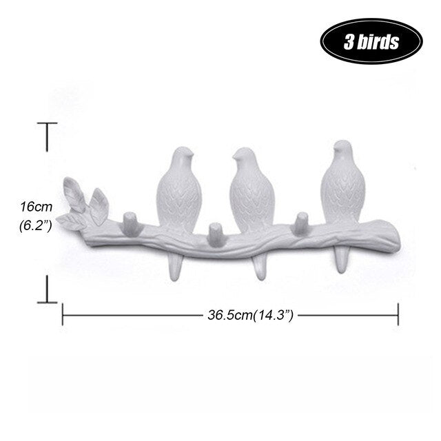 1PCS Wall Decorations Home Accessories Living Room Hanger Resin Bird Key Bedroom Kitchen Coat Hat Clothes Towel Hooks