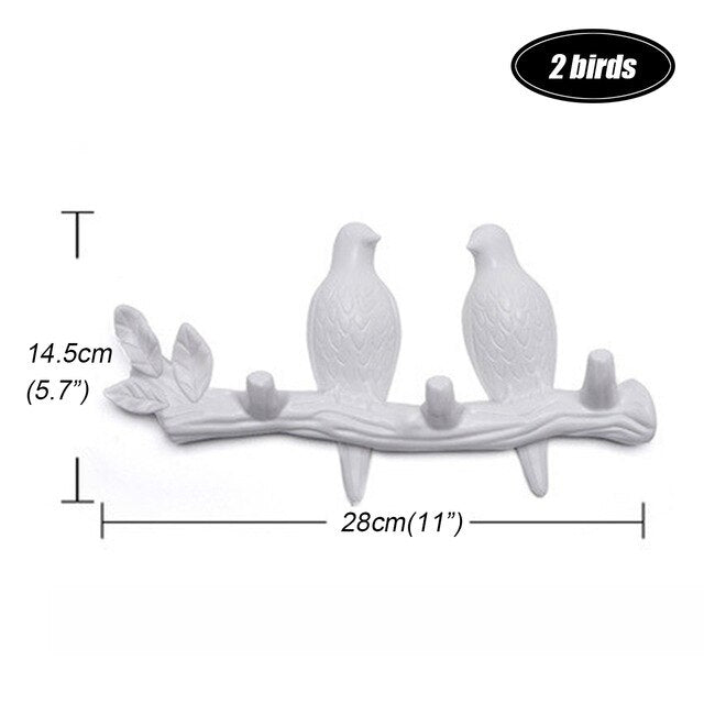 1PCS Wall Decorations Home Accessories Living Room Hanger Resin Bird Key Bedroom Kitchen Coat Hat Clothes Towel Hooks