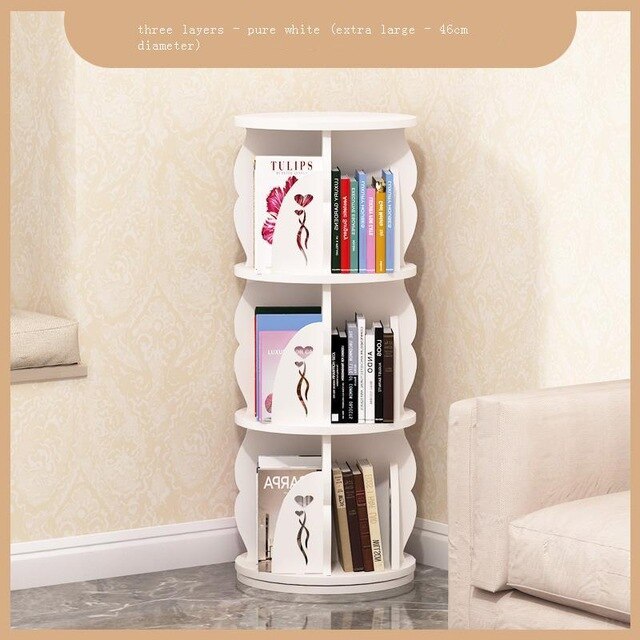 Dekoration Industrieel Decoratie Estanteria Madera Rotate Rotatable Libreria Scaffale Modern Bookcase Librero Bookshelf Case