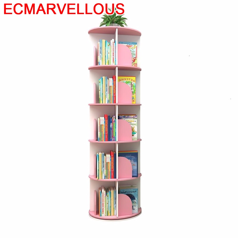 Per La Casa Decoration Industrielle Legno Rotatable Rotate Libreria Scaffale Home Furniture Bookcase Librero Bookshelf Case