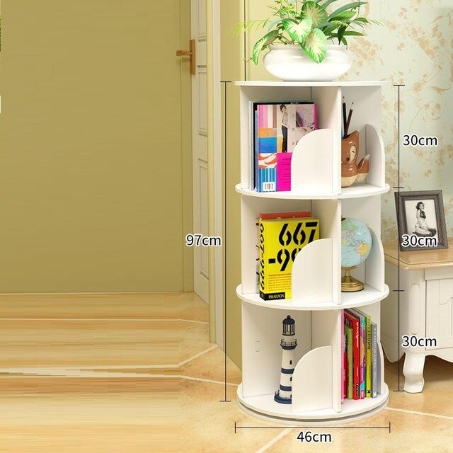 Per La Casa Decoration Industrielle Legno Rotatable Rotate Libreria Scaffale Home Furniture Bookcase Librero Bookshelf Case