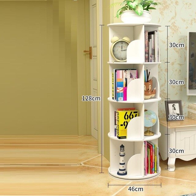 Per La Casa Decoration Industrielle Legno Rotatable Rotate Libreria Scaffale Home Furniture Bookcase Librero Bookshelf Case