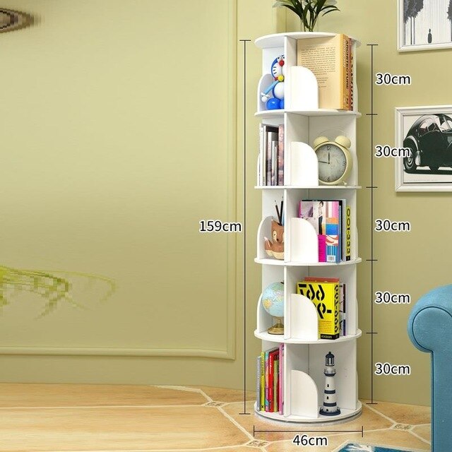 Per La Casa Decoration Industrielle Legno Rotatable Rotate Libreria Scaffale Home Furniture Bookcase Librero Bookshelf Case