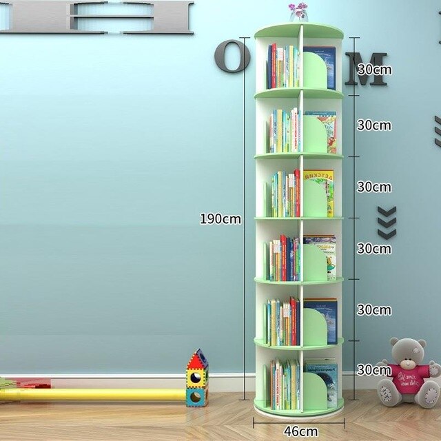 Per La Casa Decoration Industrielle Legno Rotatable Rotate Libreria Scaffale Home Furniture Bookcase Librero Bookshelf Case