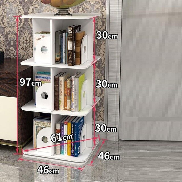 Industrielle Mobili Per La Casa Ladder Shelf Libreria Legno Rotatable Rotate Modern Librero Book Rack Bookcase Bookshelf Case