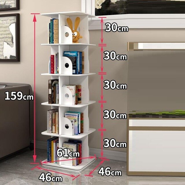 Industrielle Mobili Per La Casa Ladder Shelf Libreria Legno Rotatable Rotate Modern Librero Book Rack Bookcase Bookshelf Case