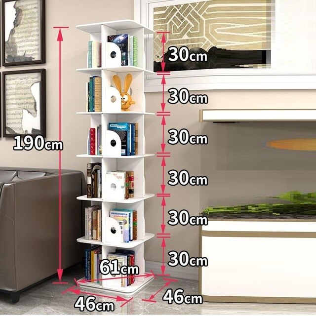 Industrielle Mobili Per La Casa Ladder Shelf Libreria Legno Rotatable Rotate Modern Librero Book Rack Bookcase Bookshelf Case