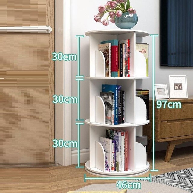 Industrielle Mobili Per La Casa Ladder Shelf Libreria Legno Rotatable Rotate Modern Librero Book Rack Bookcase Bookshelf Case