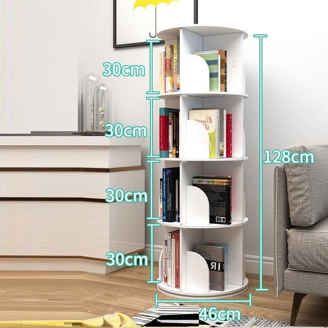 Industrielle Mobili Per La Casa Ladder Shelf Libreria Legno Rotatable Rotate Modern Librero Book Rack Bookcase Bookshelf Case