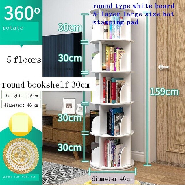 Industrielle Mobili Per La Casa Ladder Shelf Libreria Legno Rotatable Rotate Modern Librero Book Rack Bookcase Bookshelf Case