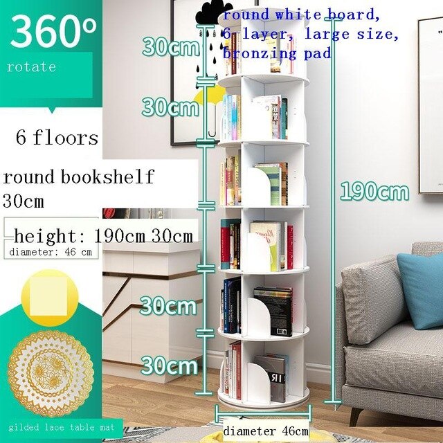 Industrielle Mobili Per La Casa Ladder Shelf Libreria Legno Rotatable Rotate Modern Librero Book Rack Bookcase Bookshelf Case