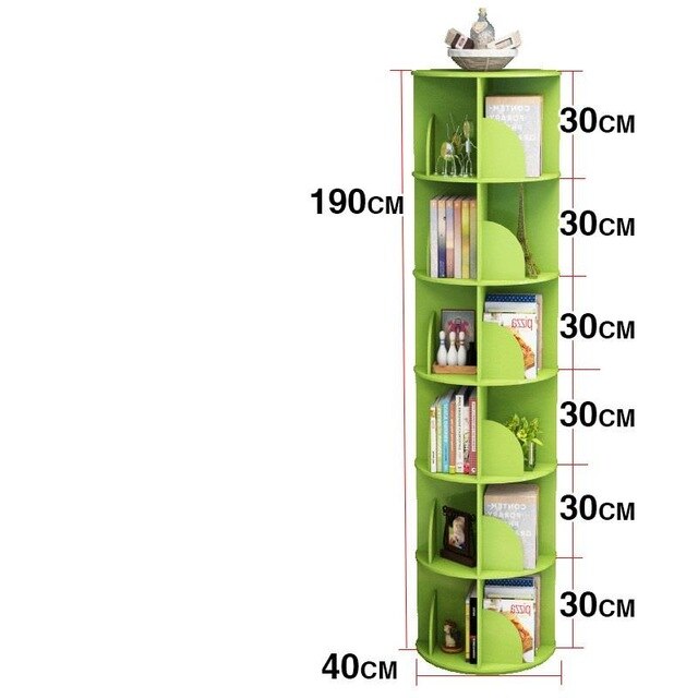 Infantil Kid Bookshelf Shabby Estanteria Madera Rotatable Rotate Libreria Scaffale Modern Rack Home Furniture Book Shelf Case