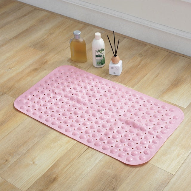 Anti-Slip Shower Mat, Bath Mat with Suction Cup Bathroom Carpet/Mat Foot Massage Rubber Mat In The Bathroom Rug Mutli-Optional